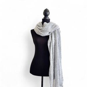 ASOS Lightweight Knitted Blanket Scarf – Grey – Pre-Owned